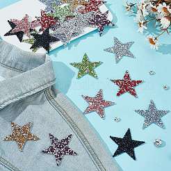 24Pcs 8 Colors Plastic Clothing Patches&nbsp;DIY-FG0006-21