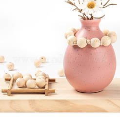 100Pcs 10 Style Unfinished Natural Wood European Beads&nbsp;WOOD-LS0001-02
