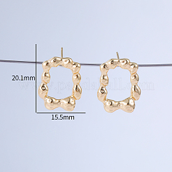 Simple Rectangle Brass Stud Earrings&nbsp;TV5260