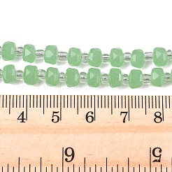 Imitation Jade Glass Beads Strands&nbsp;GLAA-P076-01B-02