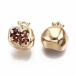 Brass Micro Pave Chocolate Cubic Zirconia Charms&nbsp;KK-S360-047-NF