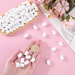 100個の樹脂カボション  模造綿菓子  ホワイト  15x11x10.5mm&nbsp;RESI-SC0006-86B
