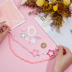 Acrylic Star Charm Iron Chain Bag Decorative Chains&nbsp;HJEW-OC00302