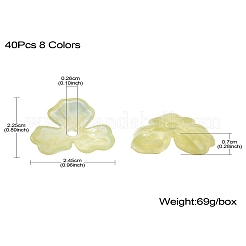40Pcs 8 Colors Acrylic Beads Caps&nbsp;OACR-CJ0001-62
