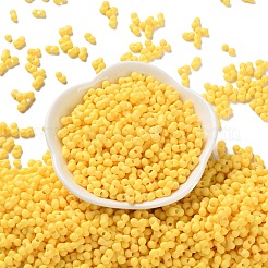 ゴム風ガラスシードビーズ  ピーナッツ  ゴールド  6~6.5x3~3.5x3~3.5mm  穴：1mm  約4500個/ポンド&nbsp;SEED-Z003-01H