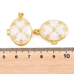 Brass Locket Pendants&nbsp;KK-D232-13G