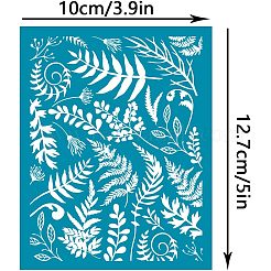 シルクスクリーン印刷ステンシル  木に塗るため  DIYデコレーションTシャツ生地  葉の模様  100x127mm&nbsp;DIY-WH0341-115