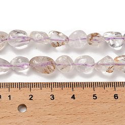 天然石アメジストビーズ連売り  ナゲット  タンブルストーン  7~13x4.5~10x4.5~10mm  穴：1.2mm  約44~46個/連  15.08''~16.14''（38.3~41センチメートル）&nbsp;G-P497-01E-60