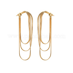 Brass Snake Chain Stud Earrings&nbsp;FS-WG84173-02