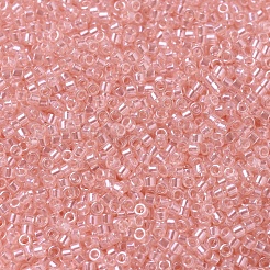MIYUKIデリカビーズ小  シリンダー  日本製シードビーズ  15/0  （dbs0106)シェルピンク光沢  1.1x1.3mm  穴：0.7mm  約35000PCS /ボトル  10 G /ボトル&nbsp;SEED-JP0008-DBS0106