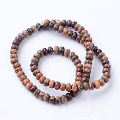 Natural Leopard Skin Jasper Bead Strands&nbsp;G-R403-4x6-10