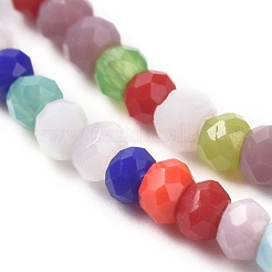 Imitation Jade Glass Beads Strands&nbsp;X-GLAA-E415-01A
