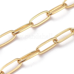 3.28 Feet Soldered Brass Paperclip Chains&nbsp;X-CHC-G005-06G