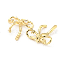 Brass Micro Pave Clear Cubic Zirconia Pendants&nbsp;KK-H460-55G