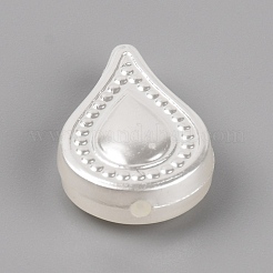 不透明なアクリルビーズ  ティアドロップ  ホワイト  20x13.5x6mm  穴：1.4mm&nbsp;LS-OACR-WH0026-02A