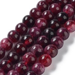 Dyed Natural Malaysia Jade Beads Strands&nbsp;G-G021-01A-04