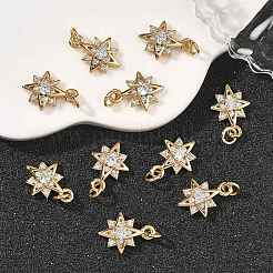 SHEGRACE Brass Clear Cubic Zirconia Charms&nbsp;XGRQ3P844-590G