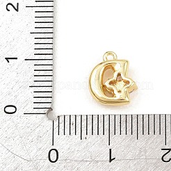 Brass Micro Pave Clear Cubic Zirconia Charms&nbsp;KK-Z151-18G-D