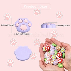 40Pcs Opaque Resin Cabochons&nbsp;RESI-CJ0002-61