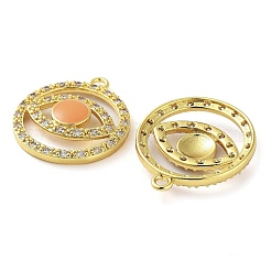 Brass Micro Pave Clear Cubic Zirconia Pendants&nbsp;KK-F871-13G