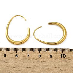 304ステンレススチールティアドロップダングルイヤリング  イオンプレーティング（ip）  18KGP本金メッキ  29.5x22x3.5mm&nbsp;EJEW-S272-05G
