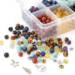 560Pcs 8 Styles 6mm Gemstone Beads Chakra Yoga Healing Stone Kits&nbsp;G-LS0001-02A