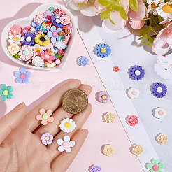 120Pcs 8 Styles Opaque Resin Cabochons&nbsp;RESI-PA0001-13