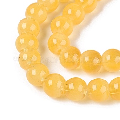 Transparent Glass Imitation Cat Eye Beads Strands&nbsp;GLAA-Q110-01B-16