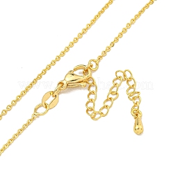 Brass Cable Chain Necklaces for Women&nbsp;NJEW-G084-15LG