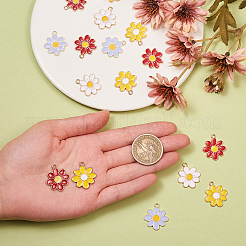 80Pcs 4 Colors Eco-Friendly Alloy Enamel Pendants&nbsp;ENAM-CJ0001-71
