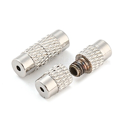 真鍮製ネジ式クラスプ  ジュエリー作りのための  プラチナ  11.4x4.5mm  穴：1mm&nbsp;KK-A191-04P