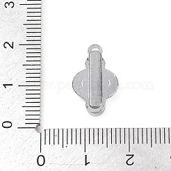 合金製ラインストーンチューブバチカン  スライダーチャーム  プラチナ  17x10.5x7mm  穴：1.2mm&nbsp;FIND-B065-01P-02