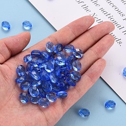 透明なアクリルビーズ  オーバル  藤紫色  10x8x5.5mm  穴：1.5mm  約1550個/500g&nbsp;TACR-S154-18A-86