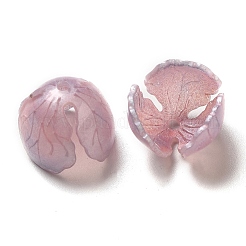フラワービーズキャップ  DIYのジュエリーには  フラミンゴ  13~15x11~13mm  穴：1~1.4mm&nbsp;X-SACR-C002-03D