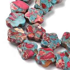 染色合成インペリアルジャスパービーズ連売り  花  レッド  13~14x13.5~14x4~5mm  穴：1mm  約29個/連  14.96''（38cm）〜15.35''（39cm）&nbsp;G-D337-14mm-B04