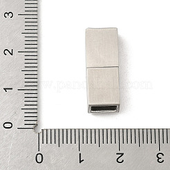 304ステンレススチール製マグネット留め具  長方形  ステンレス鋼色  22x8x5mm  穴：6x3mm&nbsp;STAS-Z147-33P-03