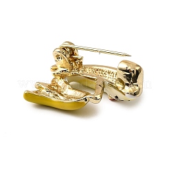 Golden Alloy Enamel Brooch&nbsp;JEWB-K018-32I-G
