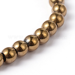 Non-Magnetic Synthetic Hematite Beads Strands&nbsp;G-G091-6mm-1