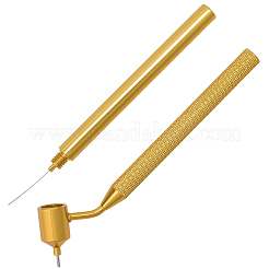 アルミ傾斜細線ペイントペン  ゴールドカラー  202x25x12mm  穴：0.7mm&nbsp;AJEW-WH20054-211G-02