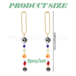 3Pcs Evil Eye Mushroom Lampwork Pendant Decoration&nbsp;HJEW-FH00115