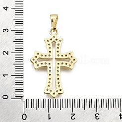 Brass Micro Pave Cubic Zirconia Pendants&nbsp;KK-Z100-33G-02