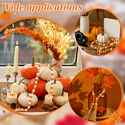 Wood Beads Tassels Pendant Drcorations&nbsp;HJEW-PH02016