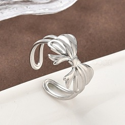 304 Stainless Steel Open Cuff Rings for Women&nbsp;RJEW-A079-11B-P