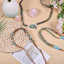 3Pcs 3 Styles Cotton with Glass & Plastic Beads Hat Bands&nbsp;DIY-CA0007-55