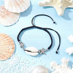 7Pcs 7 Colors Natural Cowrie Shell Braided Bead Bracelets for Women&nbsp;BJEW-JB11765