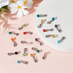 96Pcs 12 Colors Bicone Glass Pendant Decoration&nbsp;HJEW-GO00064