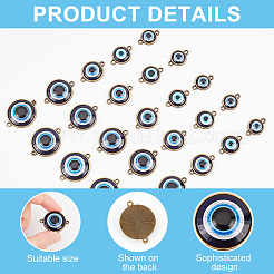 30Pcs 5 Style Plastic Connector Charms&nbsp;FIND-AR0002-83AB