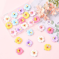 24Pcs 6 Colors Opaque Resin Pendants&nbsp;RESI-SC0006-47