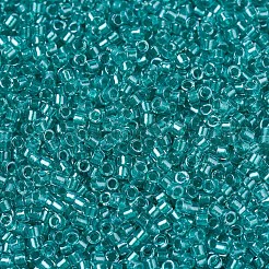 MIYUKIデリカビーズ  シリンダー  日本製シードビーズ  11/0  （db0904)スパークリングアクアグリーンライニングクリスタル  1.3x1.6mm  穴：0.8mm  約2000個/10g&nbsp;X-SEED-J020-DB0904