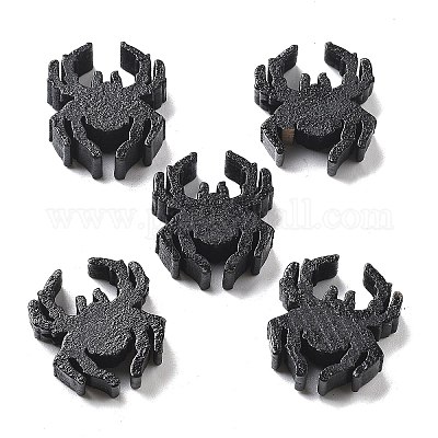 ウッドビーズ  クモ  ブラック  21x19x6.5mm  穴：2mm&nbsp;WOOD-G023-21-1